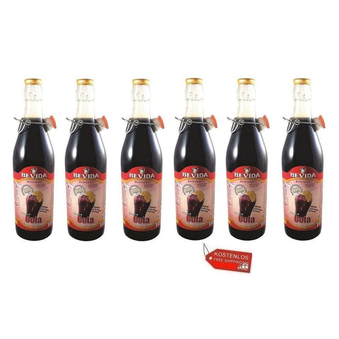 6x Bevida Sciroppo di Cola Colasirup Sirup Glasflasche 1Lt - Italian Gourmet