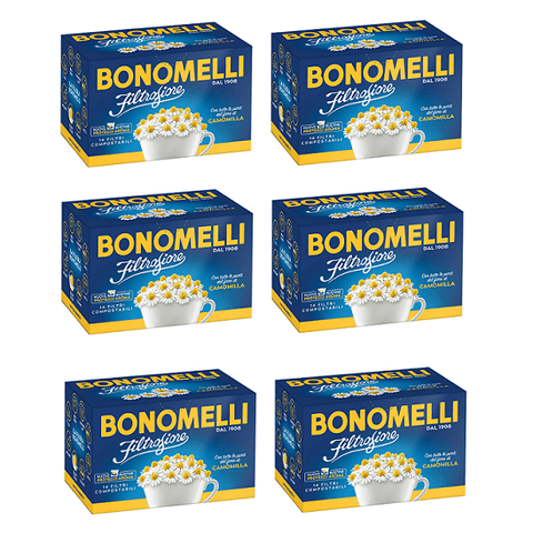 Bonomelli Camomilla Filtrofiore Alle Teile der Blume Kamille 14 kompostierbare Filter - Italian Gourmet