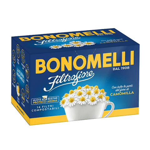 Bonomelli Camomilla Filtrofiore Alle Teile der Blume Kamille 14 kompostierbare Filter - Italian Gourmet