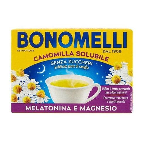 Bonomelli Camomilla Melatonina e Magnesio Lösliche Kamille mit Melatonin und Magnesium 16 Beutel - Italian Gourmet