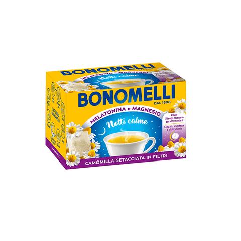 Bonomelli Kamille Bonomelli Camomilla Setacciata Melatonina e Magnesio Gesiebte Kamille mit Melatonin und Magnesium 14 Filter