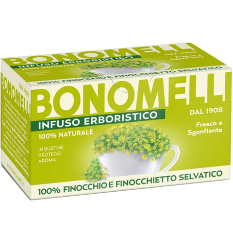 Bonomelli Kräutertee Bonomelli Infusi Erboristici Finocchio e Finocchietto Selvatico Infusion mit Kräuterfenchel und wilder Fenchel Packung mit 16 Filtern