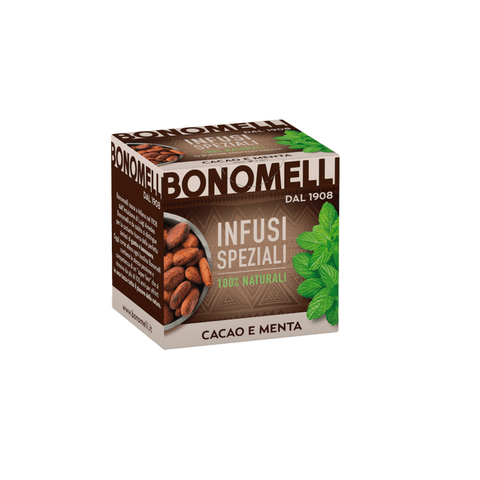 Bonomelli Kräutertee Bonomelli Infusi Speziali Cacao e Menta Aufgüsse Kakao und Minze 10 Filter