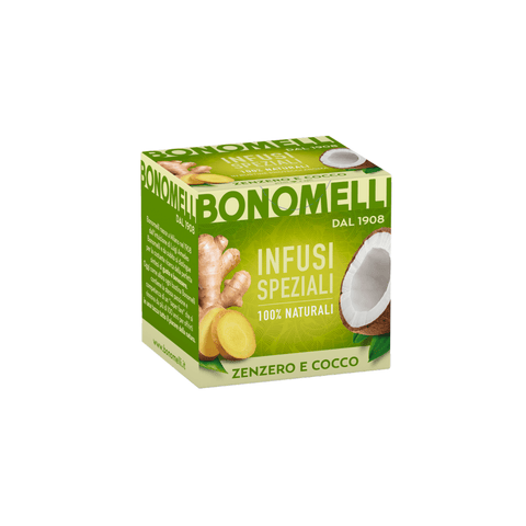 Bonomelli Kräutertee Bonomelli Infusi Speziali Zenzero e cocco Aufgüsse Ingwer und Kokosnuss 10 Filter