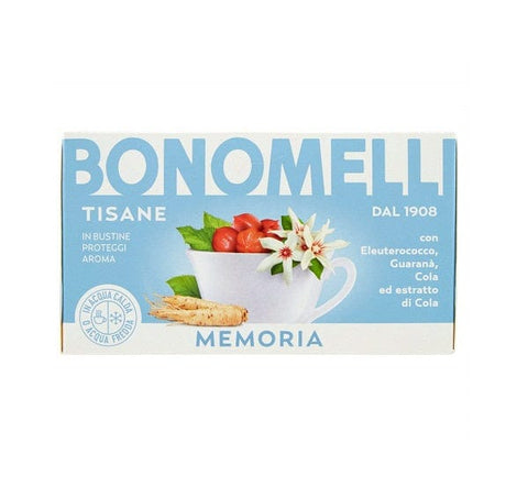 Bonomelli Tisane Memoria Kräutertee Guarana Cola 16 Filter - Italian Gourmet