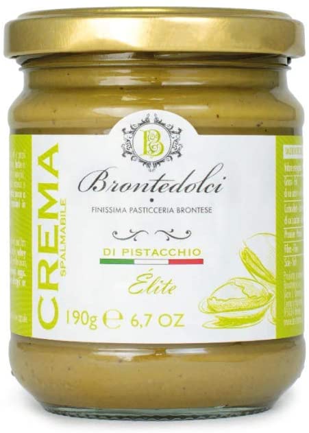 Brontedolci Crema Spalmabile di Pistacchio ELITE Streichbare Pistaziencreme in Glas aus Sizilien (190 g) - Italian Gourmet