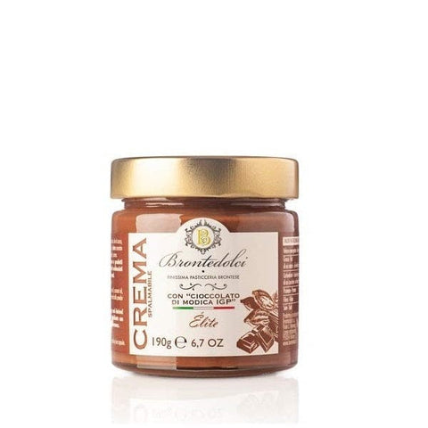 Brontedolci Crema Spalmabile mit Cioccolato di Modica IGP Streichbare Schokoladencreme (190 g) - Italian Gourmet