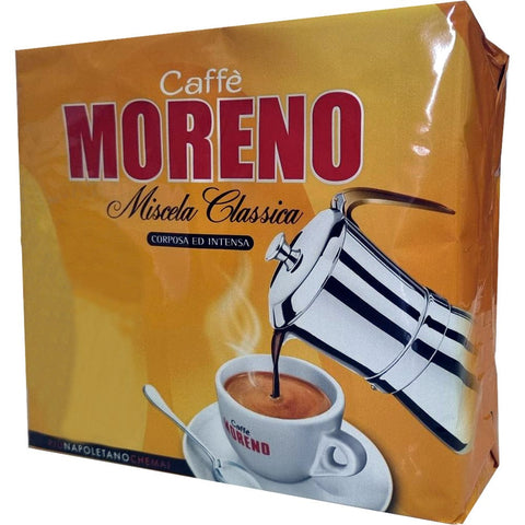 Caffè Moreno Kaffee Caffè Moreno Miscela Classica Gerösteter und Gemahlener Neapolitanischer Kaffee für Moka 250g