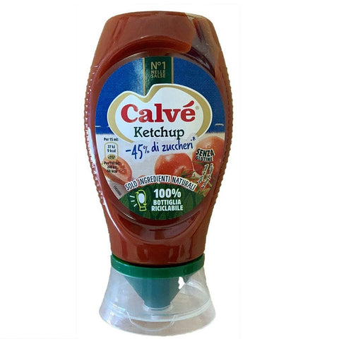 Calvé Ketchup -45% di Zuccheri Würzsaucen Squeeze 250ml - Italian Gourmet