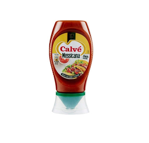 Calvé Salsa Messicana mit Tomaten und Chili Pepper Squeeze Sauce 250ml - Italian Gourmet