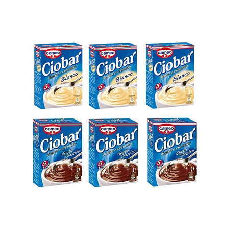 Testpackung Cameo Ciobar Classico Black & White Hot Chocolate 6x Packungen - Italian Gourmet