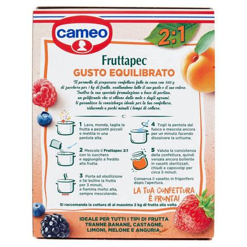 Cameo kuchen Cameo Fruttapec Gusto Equilibrato Zubereitet für Hausgemachte Marmelade 75g ( Enthält 3 Beutel à 25g ) 8003000115219