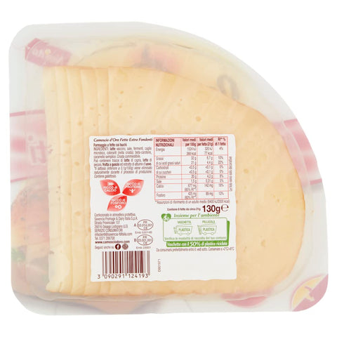 Camoscio D'oro Käse Camoscio d'Oro Fette Extra Fondenti Geschnittener Käse mit Löchern Ziegenkäse 130g 3090291124193
