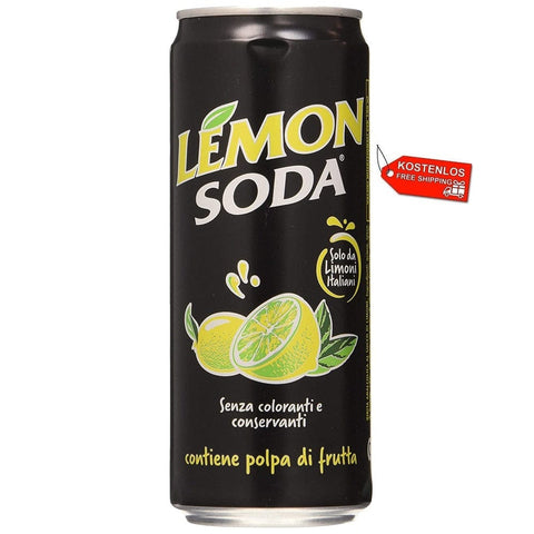 Campari Lemonsoda 72x Lemonsoda Italienisches Zitronen-Erfrischungsgetränk 33cl Einwegdosen 8057192001430