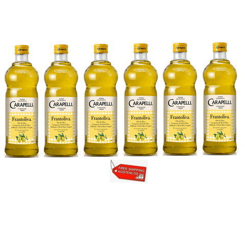 Carapelli Olivenöl 6x Carapelli Frantoliva Olio di Oliva Olivenöl mit Raffinierten und Nativen Olivenölen 1Lt 8002470470996