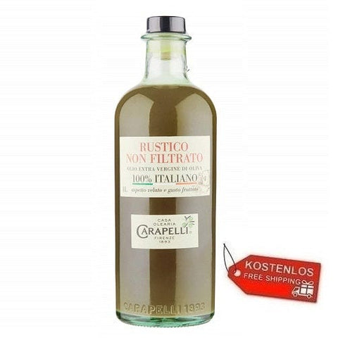 6x Carapelli Non Filtrato Ungefiltertes natives Olivenöl extra 1Lt - Italian Gourmet