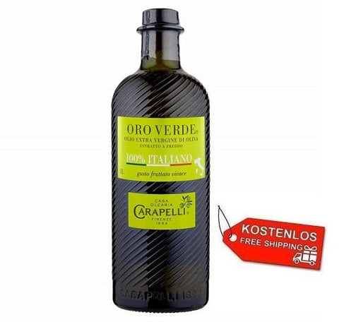 6x Carapelli Oro Verde Natives Olivenöl Extra 1Lt - Italian Gourmet