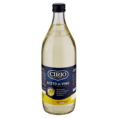 Cirio Aceto di Vino Bianco Weißweinessig Glasflasche 1Lt - Italian Gourmet