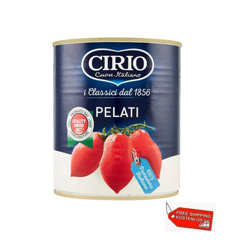 24x Cirio Pomodori Pelati Geschälte Tomaten 800g - Italian Gourmet