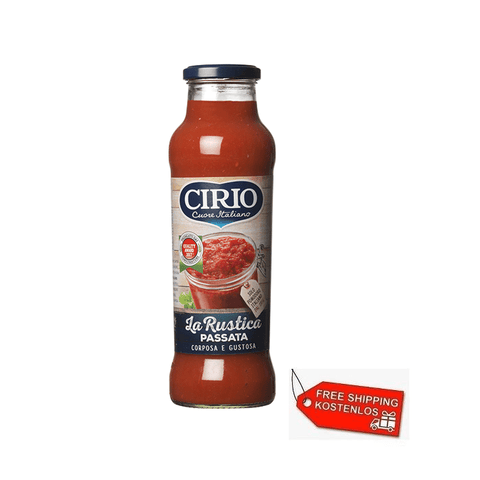 12x Cirio La Rustica Passata di Pomodoro Tomatenpüree 680g Glasflasche - Italian Gourmet