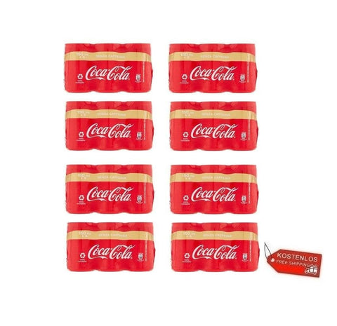 48x Coca Cola Mini Senza Caffeina Erfrischungsgetränk Koffeinfrei 150ml Einwegdosen - Italian Gourmet