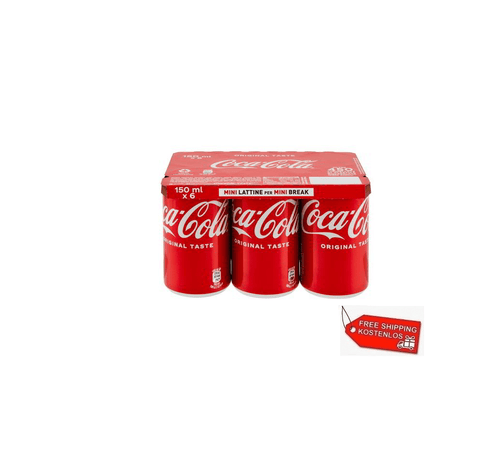 Coca Cola Soft Drink 48x Coca Cola Original Mini 150ml Einwegdosen 5449000034229