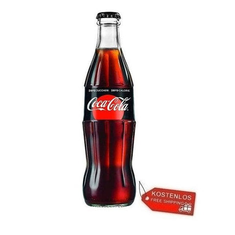 48x Coca Cola Zero zuckerfrei in Glas 33cl - Italian Gourmet