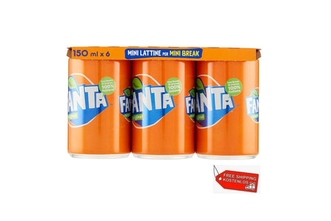 Coca Cola Soft Drink 48x Fanta Aranciata Mini Orange Erfrischungsgetränk in Dose 150ml Einwegdosen 5449000241092