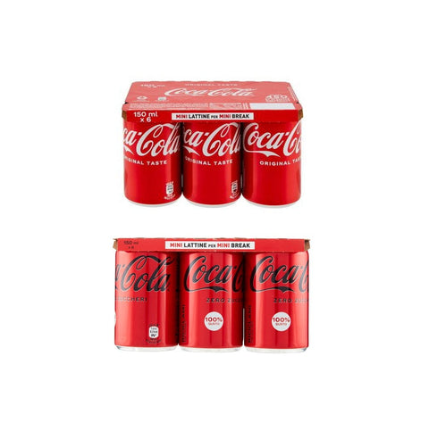 Coca Cola Soft Drink Testpackung Coca Cola Mini Original & Zero 24x150ml 5449000241078