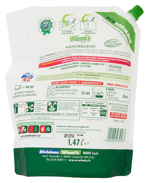 Coccolino Weichspüler Winni's Hypoallergenic Fabric Softener with Heliotrope and White Moss 1.47 L