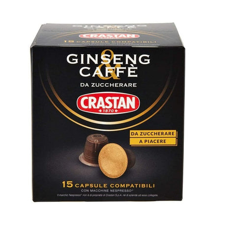 Crastan Ginseng Caffè 15 Kapseln kompatibler Nespresso Kaffeekapseln - Italian Gourmet