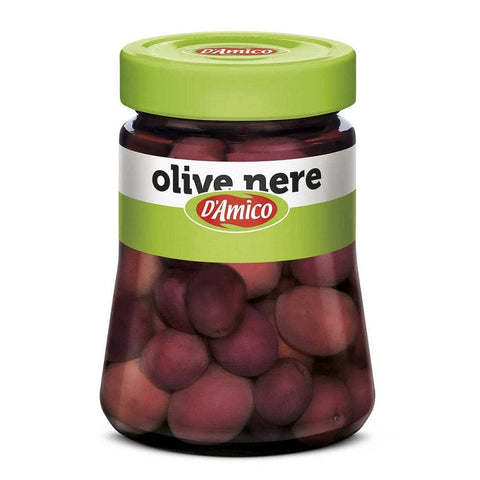 D'Amico Oliven D'Amico Olive Nere in Salamoia Schwarze Oliven in Salzlake 300g 8005695005059