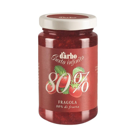 d'arbo Streichfähige Creme d'arbo Gusto Infinito Fragola Streichfähige Erdbeerecreme Fruchtaufstrich 80% Obst 250g