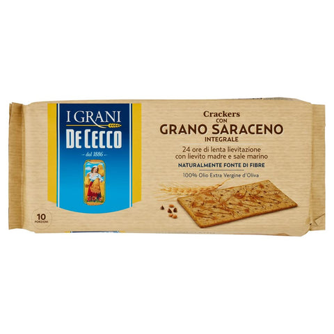 De Cecco Crackers De Cecco Crackers con Grano Saraceno Integrale Cracker mit Vollkorn-Buchweizen 400g