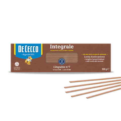 De Cecco pasta 500g De Cecco Linguine n.7 Integrali Pasta Vollkorn (500g) 8001250310071