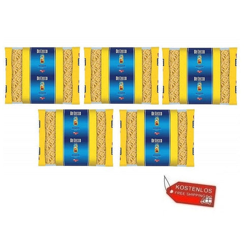 5x De Cecco Penne Rigate Pasta Packung mit 3Kg - Italian Gourmet