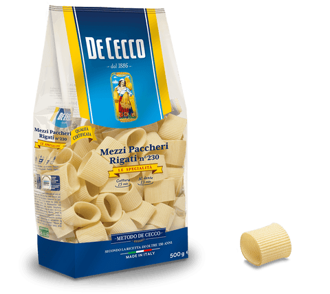 De Cecco Mezzi Paccheri Rigati n. 230 500G - Italian Gourmet