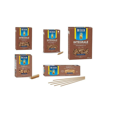 Testpaket De Cecco Italienische Vollkornnudeln (5x500g) - Italian Gourmet