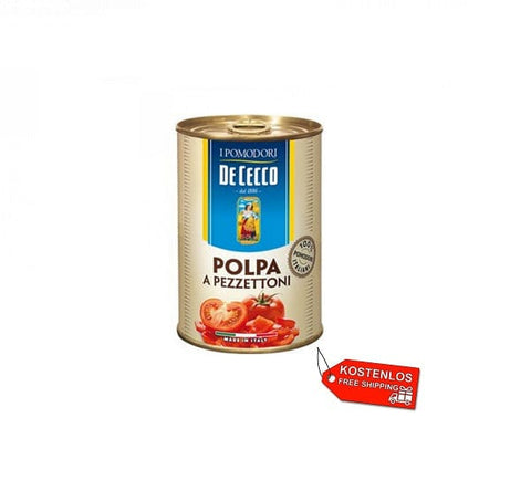 24x De Cecco Polpa a Pezzettoni Gehackte Tomaten 400g - Italian Gourmet
