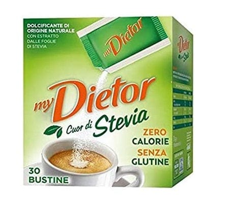 Dietor Cuor di Stevia Natürlicher Süßstoff 30 Beutel - Italian Gourmet