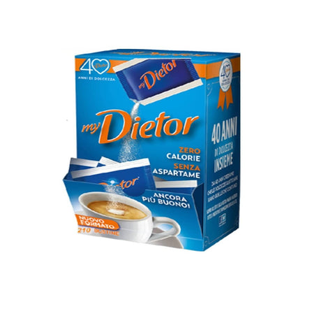 Dietor Italienisch Süßstoff 0 kcal 168g 210 Beutel - Italian Gourmet