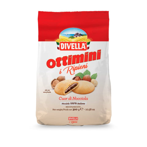 Divella Kekse Divella i Ripieni Cuor di Nocciola Kekse gefüllt mit Haselnusscreme 300g