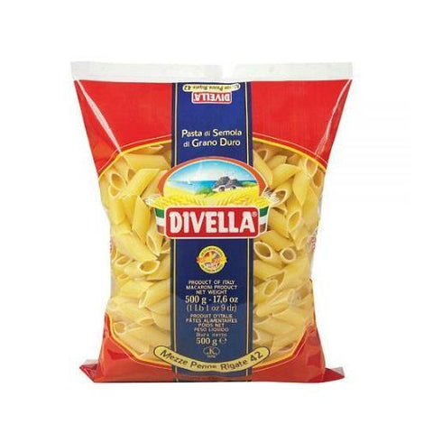 Divella Mezze Penne Rigate n°42 Pasta 500g - Italian Gourmet