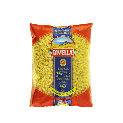 Divella Paternostini Lisci N. 64 Pasta 500g - Italian Gourmet