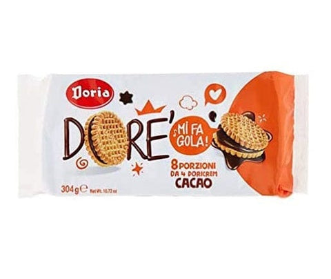 Doria Dorè Cacao Kekse mit Kakaocreme 304g - Italian Gourmet