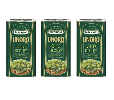 Farchioni Olio Unoro Italienisches Olivenöl extra vergine in Dose 3x1Lt - Italian Gourmet