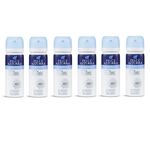 Felce Azzurra Deodorant 6x50ml Felce Azzurra Classico Idra Talc Deodorant Deo Spray 50ml 80852643