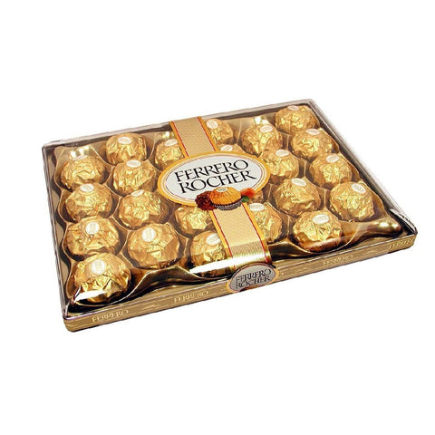 Ferrero Pralinen 1x300g Ferrero Rocher 24 Pezzi Milchschokolade mit Haselnussfüllung 300g 8000500009673