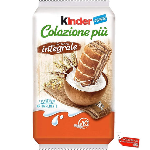 Ferrero Süße Snacks 6x Kinder Colazione Più INTEGRALE Süßer italienischer Vollkornsnack 290g