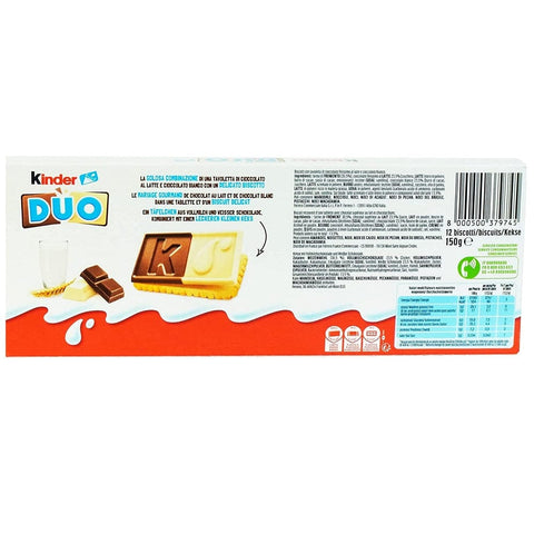 Ferrero Special Kinder Duo Keks mit Milch und weißer Schokolade überzogen 150 g